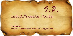 Istvánovits Polla névjegykártya